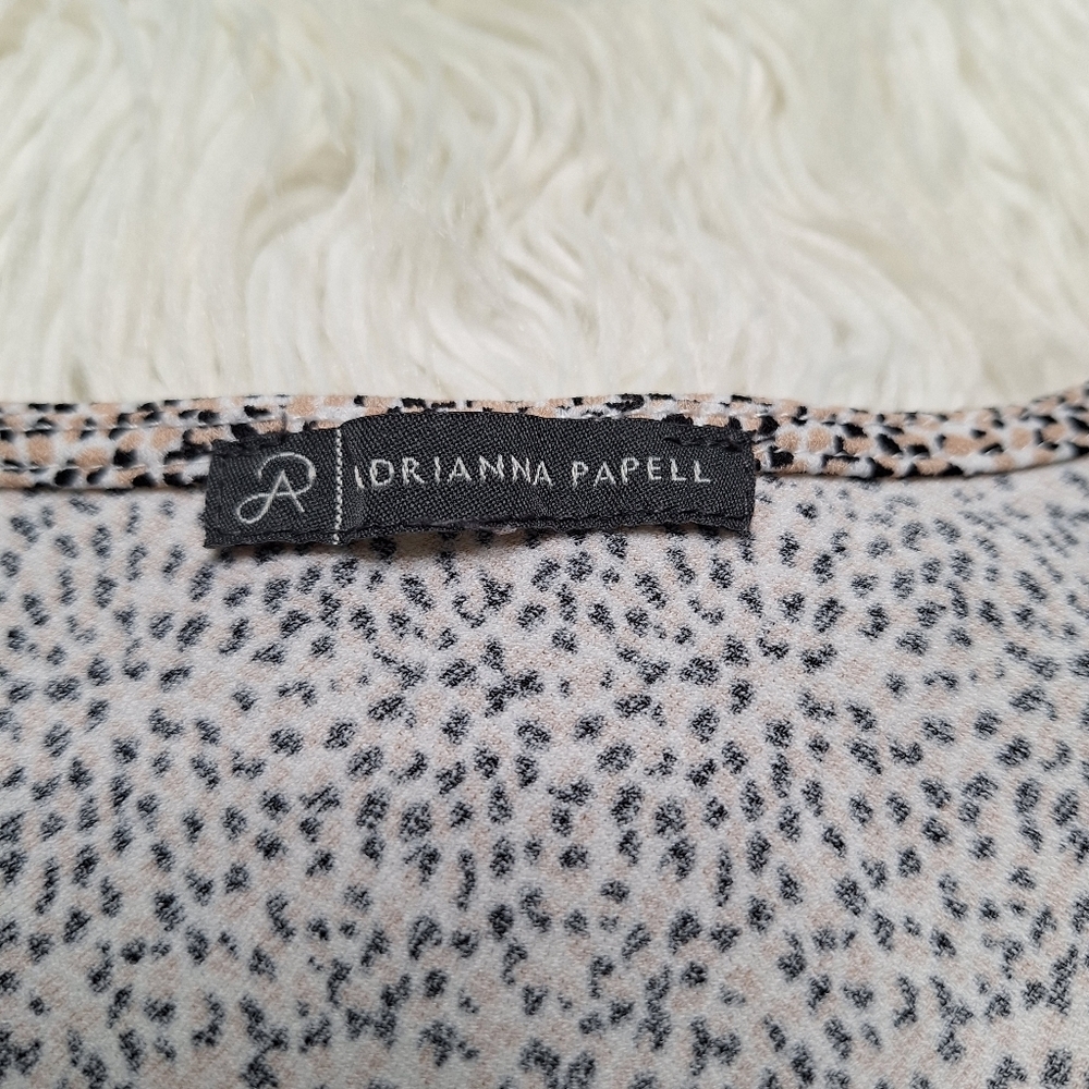 Adrianna Papell V-Neck Top With Pleated Flutter Sleeves - Picture 9 of 12
